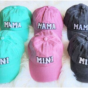 Mama & Mini Chenille Patch Cap in Blush